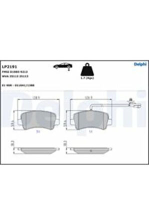 Fren Balatası Arka (128MM) Movano B Master Iv 10-