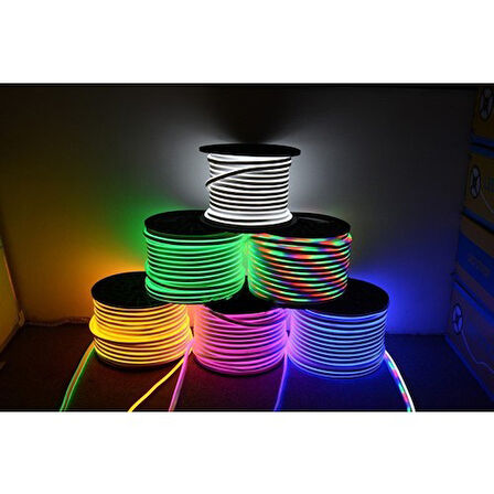 220 V Tak Çalıştır Günışığı Neon Led 5m 220 volt  8x16mm 1S