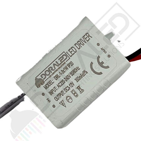 1-3X1W 350Ma 3-12V Power Led Driver IP20 Power Led Sürücü