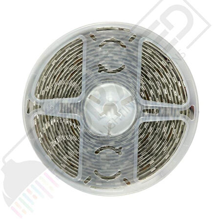 24V Şerit Led Amber (Sarı) 5050 IP65 24 Volt Şerit Led (5m)