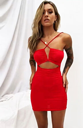 Göbek Ve Sırt Dekolteli Fantazi Elbise