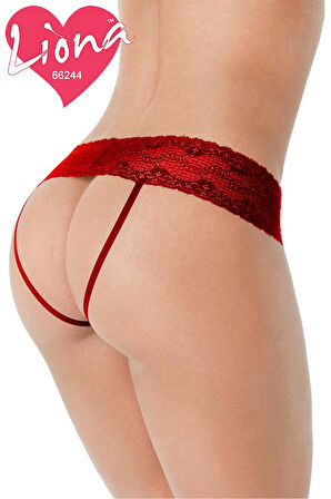 İpli Büyük Beden Dantel Külot