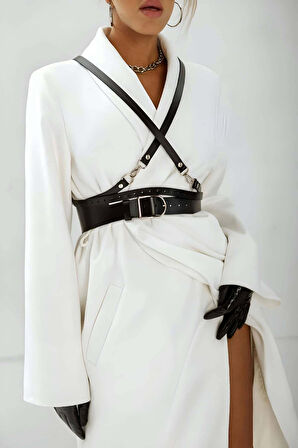 Şık Kadın Deri Kemer, Tarz Kadın Kemer, Elbise Üzeri Kemer - Brf1129