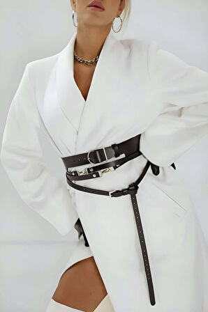 Şık Kadın Deri Kemer, Tarz Kadın Kemer, Elbise Üzeri Kemer - Brf1129