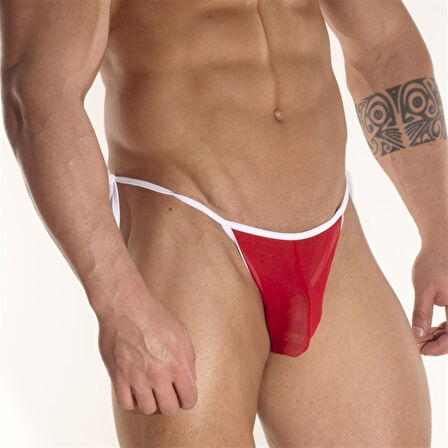 Transparan Yandan Bağlı Erkek  Slip