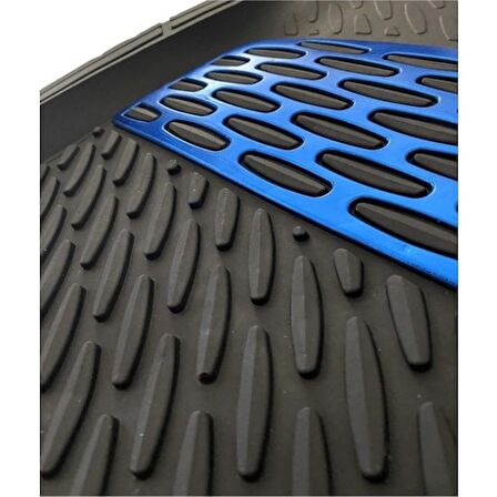 Safir Ford Focus 4 Uyumlu Universal Derin Havuzlu Paspas Krom Mavi