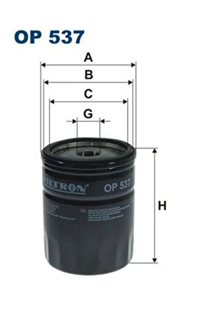 Op537 Yag Filtresi ( Fiat Uno 01/95- Tipo 1.4-1.6 89-95 Panda-punto ) 4212109 46805831 (WF736194)