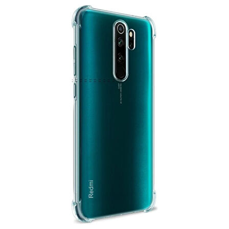 Teleplus Xiaomi Redmi Note 8 Pro Kılıf Antishock Ultra Koruma Sert Kapak Şeffaf