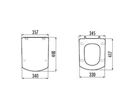 Creavit Lara Duroplast Metal Menteşeli Klozet Kapağı KC3081