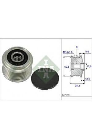 Toyota Alternator Kasnagı (rulmanlı) Corolla (04 07) Aurıs 07=> 1.4 D 4d Sonata V 2.0 2.4 05=> Ca
