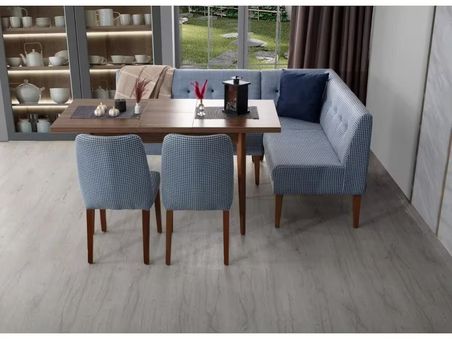 Walnut mutfak ekbank köşe masa sandalye takımı