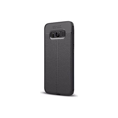 Teleplus Samsung Galaxy S8 Kılıf Niss Silikon Deri Görünümlü Siyah