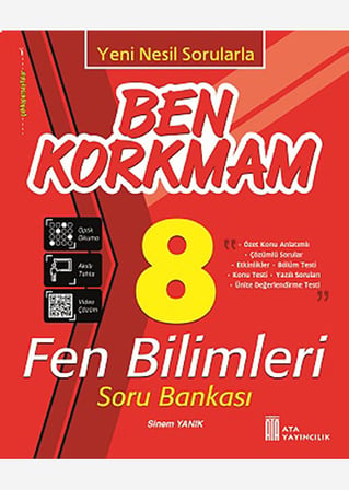 8.Sınıf Ben Korkmam Fen Bilimleri Soru Bankası + 3 Fragman Deneme