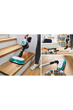 BCS71HYG3 Hygienic 2'Si 1 Arada Premium Aqua Şarjlı Dikey Süpürge 10 yıl Motor Garantili