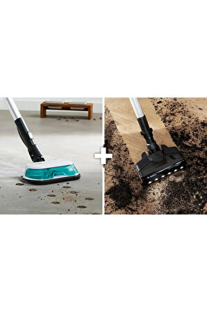 BCS71HYG3 Hygienic 2'Si 1 Arada Premium Aqua Şarjlı Dikey Süpürge 10 yıl Motor Garantili