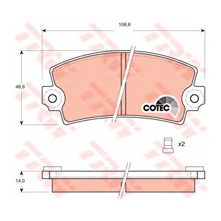 Trw Gdb148 Ön Balata Fişli R12 C15 Vısa (82-91)