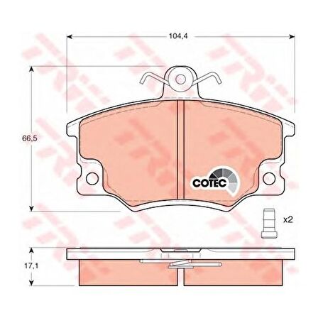 Trw Gdb458 Ön Balata Tmpr-Tipo-Uno 2000İe Punto Alfa 33 145 146 155