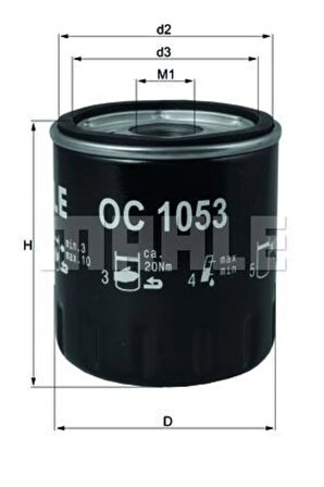 Mahle Oc1053 Yağ Filtresi Vw Transporter T5-multıvan V 2.0 09 Volkswagen-audı-seat-skoda T5