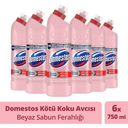 Çamaşır Suyu Beyaz Sabun Ferahlığı 750 ml x 6 Adet