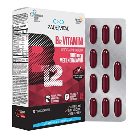Vitamin B12 30 Yumuşak Kapsül