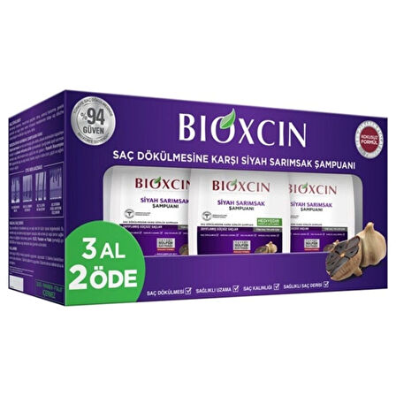 Saç Dökülmesine Karşı Siyah Sarımsak Şampuanı 300 ml (Tüm Saç Tipleri)