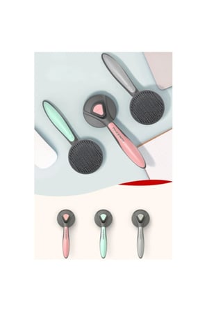 2 Adet Kendini Temizleyen Otomatik Kedi Ve Köpek Tarağı – Otomatik Tuşlu, Ergonomik Tutma Sapı, Kısa Dişli Pet Brush Self-Cleaning