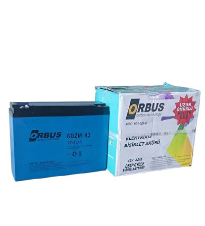 ORBUS 12V-42Ah (40Ah) AMPER DAR E-BIKE AKÜ-2025 ÜRETİM EBATLAR: 267x78x170mm ELEKTRİKLİ BİSİKLET AKÜ E-BİKE AKÜ