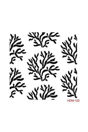 Mercan Stencil (şablon) 25x25 Cm