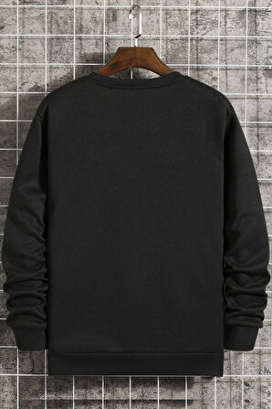 Uyguntarz Unisex Just Baskılı Bisiklet Yaka Sweatshirt