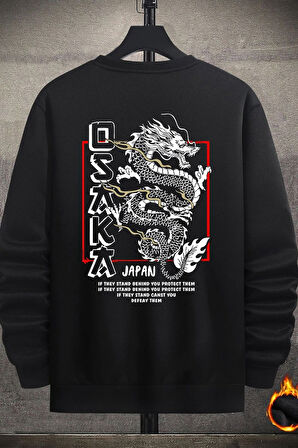 Unisex Osaka Bisiklet Yaka Sweatshirt