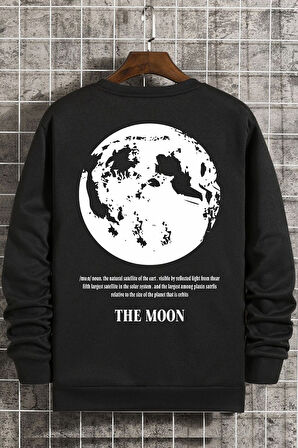 Uyguntarz Unisex The Moon Bisiklet Yaka Sweatshirt