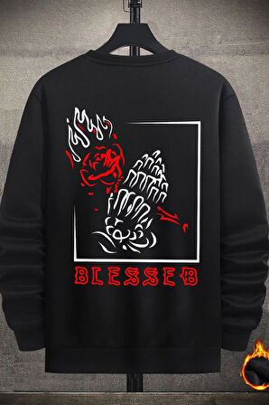 Unisex Blesseb Bisiklet Yaka Sweatshirt