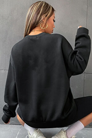 Uyguntarz Unisex All Day Rabbit Bisiklet Yaka Sweatshirt