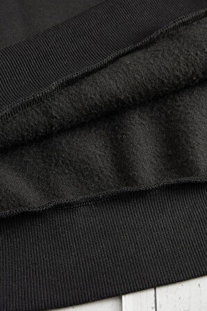 Uyguntarz Unisex Love Baskılı Bisiklet Yaka Sweatshirt