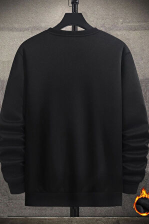 Uyguntarz Unisex Nasa Baskılı Bisiklet Yaka Sweatshirt