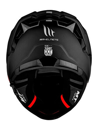 Mt Helmets Kask Thunder 4 Sv Solıd A1 Matt Black Şeffaf Vizör