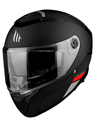 Mt Helmets Kask Thunder 4 Sv Solıd A1 Matt Black Şeffaf Vizör