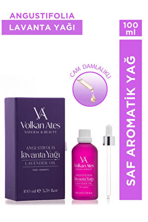 Volkan Ates Natural & Beauty Lavandula Angustifolia Saf Lavanta Yağı Cam Damlalıklı 100 ml