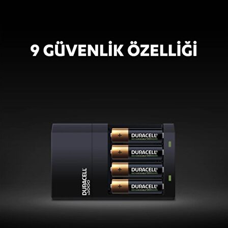 Duracell CEF 14 Şarj Aleti + 2' şer adet AA ve AAA Pil