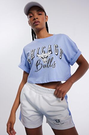 DeFactoFit NBA Chicago Bulls Bisiklet Yaka Kısa Kollu Tişört C6310AX24HSBE554