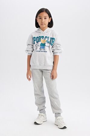 DeFacto Kız Çocuk Basic Düz Kalın Jogger Eşofman Altı D7009A824WNGR93