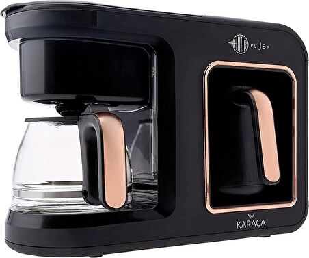 Karaca Hatır Plus 2 In 1 Black Copper Filtre Ve Türk Kahvesi Makinesi
