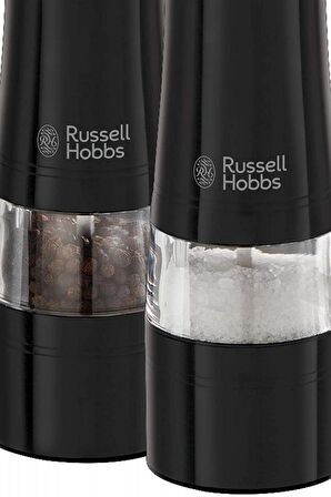 Russell Hobbs 28010-56 Pilli Tuz ve Karabiber Değirmeni Seti - Siyah Baslanmaz Çelik