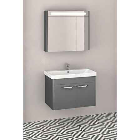 MAUNA 80 CM BANYO DOLABI ANTRASİT - BOY DOLAP HARİÇ 