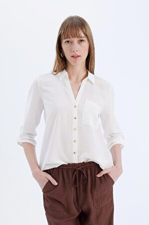 DeFacto Regular Fit Basic Düz Uzun Kollu Gömlek M9407AZ25SPWT16