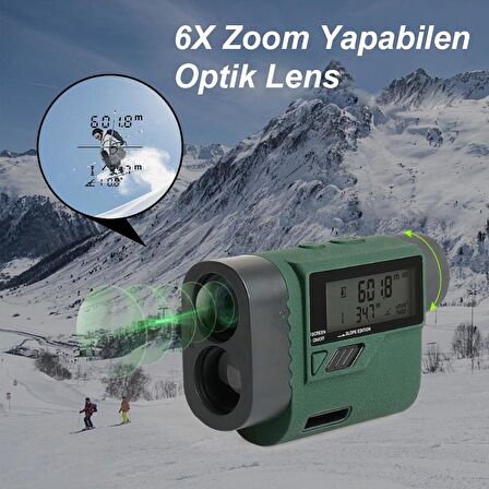 KOBB HRL1000 1Km Profesyonel Optik Dürbünlü Golf Lazer Metre + Hız Tespit Cihazı