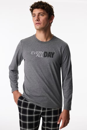 Erkek All Day Ekoseli Pantolon Uzun Kollu Pijama Takımı