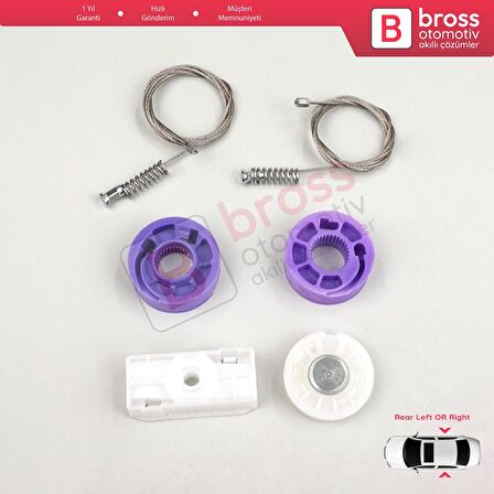 Bentley Continental MK1 GT GTC 3W 393 394 2003-2011 İçin Elektrikli Arka Cam Kriko Tamir Seti