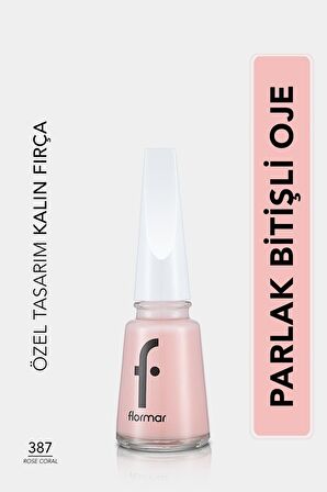 Flormar Klasik Parlak Bitişli Yüksek Pigmentli Oje-nail Enamel- 397 Rose Coral New- 8682536035972