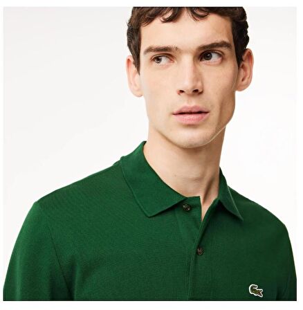 Lacoste L.12.12 Erkek Classic Fit Uzun Kollu Koyu Yeşil Polo